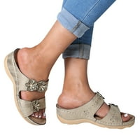 Cipele udobne sandale otvorene za žene papuče klinovi donji debeli prst ženska papuča