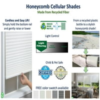 Regal Estate, Cordless light Filtering Eco Honeycomb Shade, Latte, 65W 48L