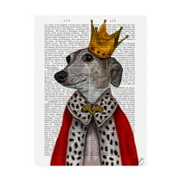 Zaštitni znak likovne umjetnosti' Greyhound Queen ' platno Art Fab Funky