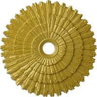 Ekena Millwork 3 4 od 1 4 ID 7 8 P eryn stropni medaljon, ručno oslikano bogato zlato