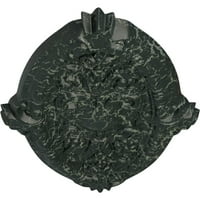 Ekena Millwork 3 8 W 1 4 H 3 4 P Marcella stropni medaljon, ručno oslikana obojena kornjača