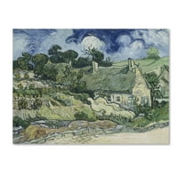 Zaštitni znak likovne umjetnosti 'slamnate vikendice u Cordevilleu' platnena Umjetnost Van Gogha