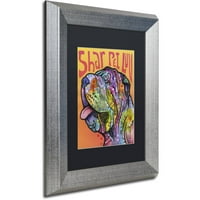 Zaštitni znak likovne umjetnosti' Shar Pei Love ' platno Art Dean Russo, crni mat, srebrni okvir
