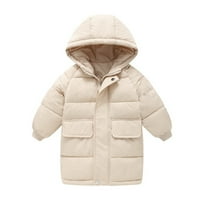 SHPWFBE djeca djevojke djevojke zimske čvrste kapute vjetrootrna odjeća Mediun Duljina topla jakna dolje