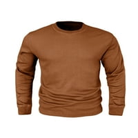 Muška majica vafle t košulje dugih rukava Ležerne prilike Casual Basic Tee Radni pulover kaki 2xl