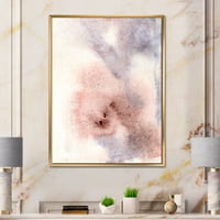 Designart 'Pastel Abstract sa ružičasto plavom bež i crvenim tačkama' moderni uramljeni platneni zidni umjetnički Print