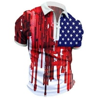 Četvrta jula Muška američka zastava Patriotska majica za muškarce 4. srpnja mišiće isključuju košulje