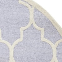 Cambridge Kevin Geometrijska prostirka vunene vune, lavanda Slonovača, 6 '6'