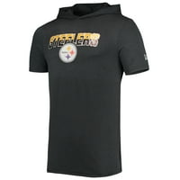 Muška Nova Era Heathered Black Pittsburgh Steelers Team brušena majica s kapuljačom