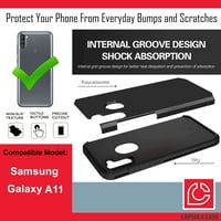 Kapsula slučaj Kompatibilan sa Galaxy A [Dual Layer Heavy Duty muškarci žene stil Hybrid Black case telefon poklopac] za Samsung Galaxy A SM-a