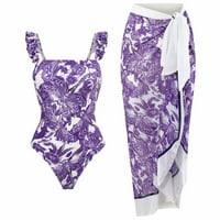 Mikilon ženski kupaći kostimi jednodijelni kupaći kostimi Bikini čipka up kupaći komičju suknje šifon