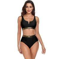 Phenas Ženski Bikini Setovi Ljetni Dva Kupaćeg Kostima Visokog Struka S V Izrezom Trokut Kupaći Kostim