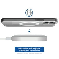 onn. MagSafe kompatibilna dvoslojna futrola za iPhone 12, Pro-Clear