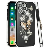 Za Apple iPhone Pro Ma modni Bling Glitter Butterfly dizajn svjetlucavi vještački dijamant hibrid 3d Ornamenti